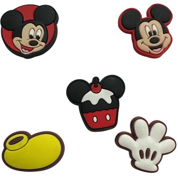 Mickey Mouse- Disney Croc/Shoe Charms set of 5 Brand New - Picture 1 of 8